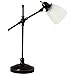 Light Accents Antique Style Desk Lamp with Black with Gold Trim and Frosted White Glass Shade Desk Light Table lamp