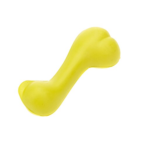 Classic Pet Products Solid Rubber Bone, 130 mm, Yellow
