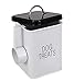 Dog Treat Container Treats Jar Airtight with Lid Scoop, Farmhouse Pet Storage Canister for Cookies, Biscuits, and Snacks for Countertop - White