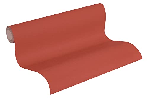 A.S. Creation Plain Wallpaper Ethnic Origin Non-Woven Wallpaper 10.05 m x 0.53 m Red Made in Germany 371785 37178-5