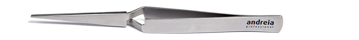 Andreia Professional Cross Tweezer 4.5 Inch Stainless Steel Pincher to Create A C-Curve on Gel/Acrylic Nails - Straight-Tipped Cross Locking Tweezers for Nail Art