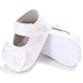 TUZAMA Infant Baby Girls Mary Jane Burnish Pu Leather Bowknot Pincess Prewalker Christening Baptism Soft Sole Crib Shoes White