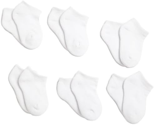 Jefferies Socks, Llc Unisex-baby Newborn Six-Pack Seamless Sport Half Cushion Low Cut Socks