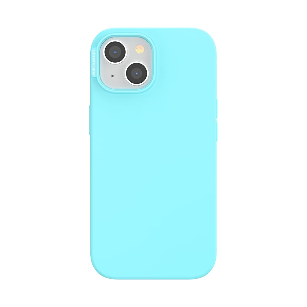 PopSockets iPhone 15 Grip Compatible with MagSafe, Phone Case for iPhone 15, Wireless Charging Compatible, Case Only - Butterfly Pea Blue