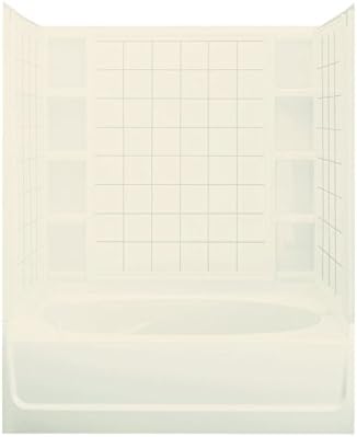 Sterling Plumbing 71110110-96 Ensemble Bath and Shower Kit, 60-Inch x 42-Inch x 72-Inch, Left-Hand, Biscuit