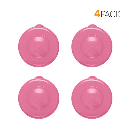 Brio Dew Cap Crown Top Replacement Cap - 4 Pack - 55mm Snap On Cap for Crown top lids for 3 & 5 Gallon Water Bottles (Pink) - Thumbnail 6