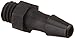 Eldon James A1032-2-200BN Black Nylon Adapter Fitting, 10-32 UNF to 1/8