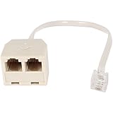 URBEST®2 PCS RJ11 Male to Female Two Way Telephone Splitter Converter Cable