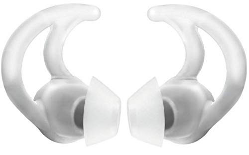 Bose Replacement Noise Isolation Silicone Earbuds/Earplug Tips Compatible with Bose in-Ear Wired Earphones for Bose QC20 QuietControl 20 QC30 SIE2 IE3 Soundsport Headphones (Medium-Sized, White)