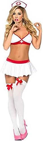 Jiuhexu Women's Sexy Nurse Lingerie Uniforme Cosplay Costume Set (Nurse 04)