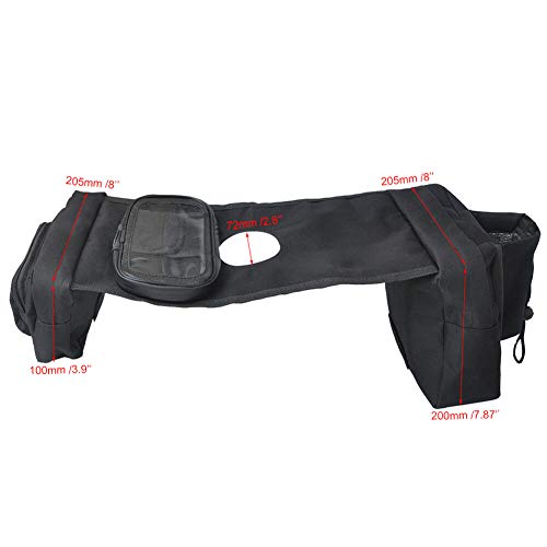 Zqasales ATV UTV Yamaha Kawasaki Scooter Motorcycle Synthetic Leather 2-Strap Saddlebag Tool Bag Heavy-Duty Waterproof Motorcycle Side Saddlebags Saddle Bag Panniers