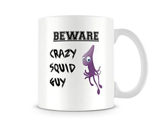 Behind The Glass - Beware - Crazy Squid Guy - Mug, Ceramic, 11fl.oz.