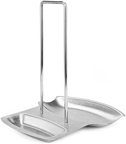 QKitchen Spoon Rest and Pot Lid Holder ~ 2 Functions in 1 Product ~ Alternative Kitchen Ornament ~ Stainless Steel SUS 304 ~ Easy Assembly ~ Non-Corrosive and Anti-Rust Material ~ Cool Appearance