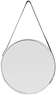 Wall Hanging Mirror For Wall Decor Ashy Color Wood Framed Makeup Mirror With Rope Detail For Bathroom Bedroom Living Room Hallway Any Room Amazon Ae
