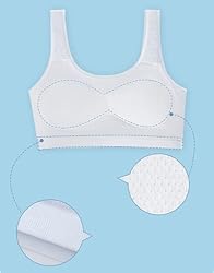 Herepai Big Girls' Sports Bra with Breathable Pads