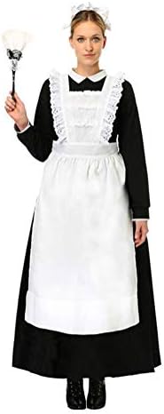 COSKING Filipina Costume for Women, Deluxe Halloween Housemaid Cosplay Outfit