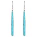 Turquoise Earrings in Sterling Silver & Genuine Turquoise (2.5