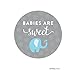 Andaz Press Boy Elephant Baby Shower Collection, Cupcake Topper DIY Party Favors Kit, Babies are Sweet! It's a Boy!, 20-Pack