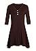 Urban CoCo Women's Half Sleeve Flare Hem Tunic Tops Loose Comfy T Shirts (2XL, Rum Raisin)