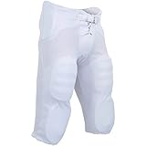 CHAMPRO Integrated Pant with Built-in Pads; L; White; Youth