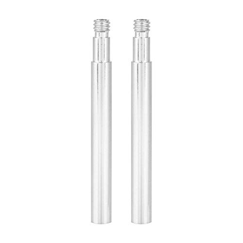 Bicycle Tyre Valve Extender, 2Pcs 60mm Bike Inner Tube Valve Extension Accessory(Silver)