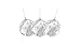 3ct White and Silver Beaded Swirl Shatterproof Glittered Christmas Ball Ornaments 3