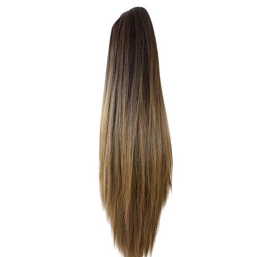 Yeefant 1 Pcs Women Fashion Claw Clip Long Straight Ponytail Horsetail Hair Extensions Wig Hairpiece,2.03 Ft