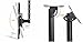 SIMBR TV Ceiling Mount Bracket Adjustable Full Motion Quick Installation for 22-75 