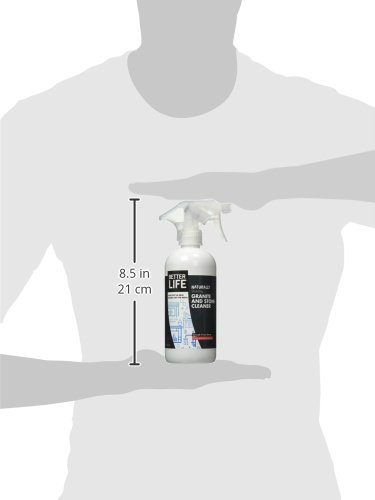 BETTER LIFE GRANITE CLEANER AND POLISH – STONE COUNTERTOP CLEANER FOR MARBLE, QUARTZ, SLATE, CONCRETE SURFACES OR FLOORS – STREAK-FREE GRANITE STAIN REMOVER – 16OZ POMEGRANATE & GRAPEFRUIT
