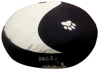 Round Yin Yang Dog Pillow Size: Small (20" L x 20" W)