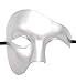 Mens Masquerade Mask Phantom of The Opera Mask Venetian Half Face Mask Halloween Costumes (Silver)