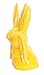 Bunny Rabbit Ring Holder, Yellow Ceramic Engagement & Wedding Ring Holder, Measures 2.75