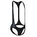 YUFEIDA Men's Athletic Supporters Faux Leather Soft Jockstrap Leotard Slim Fit Active Base Layers Jumpsuits Bodysuit