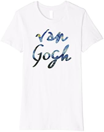 Womens Loving Starry Night Vincent Van Gogh Painting Print t Shirt Medium White