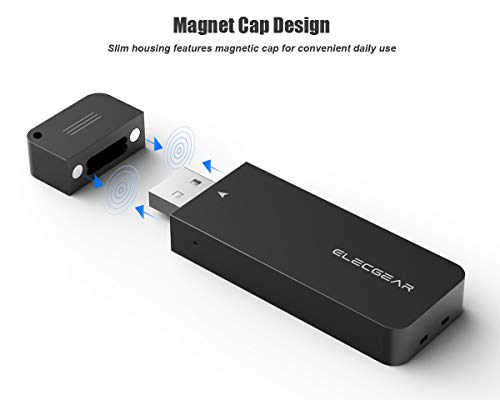 USB 3.1 SATA Behuizing voor 2230/2242 NGFF M.2 SSD, ElecGear NG-2242A (SATA + USB A-stekker) Mini Externe Aluminium… - Image 5