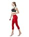 Tesla TM-FYC32-RED_Medium Yoga Pants High-Waist Tummy Control w Hidden Pocket FYC32