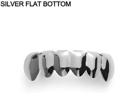 Gguogoo Gold Plated Vampire Fang Hip Hop Teeth Grillz Mold Kit Top & Bottom Grillz Tooth Cap