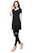 MBJ WT638 Short Sleeve Shirts for Womens Tops Casual V-Neck Summer Clothes Asymmetrical Tunic Blouses L Black