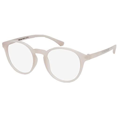 LifeArt Blue Light Blocking Glasses,Computer Reading Glasses,Transparent Lens,Reduce Headaches&Eyestrain,Stylish for Women/Men (Alaska_clearwhite, 0.50 Magnification)