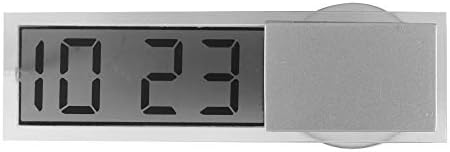 ONEVER LCD Display Car Clock, Mini Wlectronic Window Clock with Suction Cup, Auto Dashboard Watch, Interior Ornament Accessories