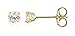 Lux Accessories Goldtone Plated CZ Stud Earrings with Silvertone base & Highest Grade AAA CZ Stone
