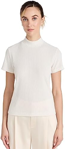 ANINE BING Women's Brittany Cable Stitch Sweater, Ivory, S at