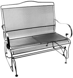 Amazon Com Ow Lee Avalon Wrought Iron Glider Loveseat Kitchen Dining