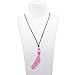 MEGODAY Designer Silicone Feather Pendant Necklace for Kids,Sensory Chew Jewelry for Boys & Girls - Chewelry for Autism ADHD - Oral Motor Chewing Biting Teething Needs Chewlery, Sensory Motor Aids