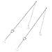 BESTOYARD Rhinestone Bra Straps Crystal Bra Straps Removable Bra Strap Replacement For Bra Tops Dress (Silver)