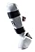 MOOTO Taekwondo Shin Instep Protector Black & White S to XL (White, 1.S(134-152cm or 4.39-4.98