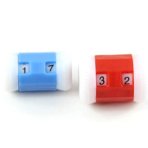 Plastic Crochet Knit Practical Knitting Assistant Tools Crochet Stitch Marker Row Counter for DIY Craft 4Pcs Red and Blue