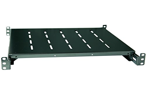 Fixed Rack Server Shelf 1U 19'' Shelves 4 Post Rack Mount Adjustable Deep for Server Network Rack (14"-20.5" Depth)