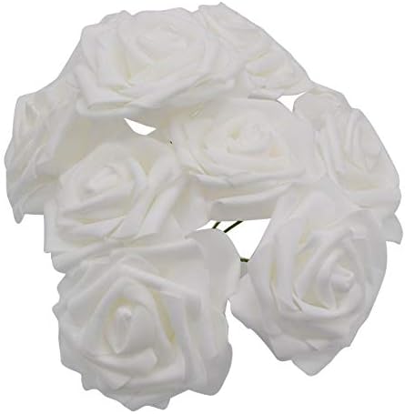 Best Quality - Artificial & Dried Flowers - Heads 8CM Pretty Charming Artificial Flowers PE Foam Rose Flowers Bride Bouquet Home Wedding Decor Scrapbooking DIY Supplies - by Hiace - 1 PCs