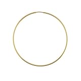 Designs by Nathan, 14K Yellow Gold Filled Seamless Endless Hoop Earrings, 7 Choices (Slender 1.3mm x 56.6mm)